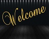 gold welcome sign