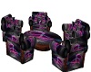 pink purple peace chairs