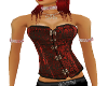corset top red & black