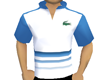 lacoste mid blue polo