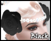 BLACK rose headband