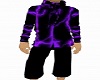 purple lighing hoodie