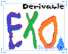 I- EXO 3D letters Der.