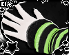 . green arm warmers