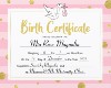 Mia Birth Certificate