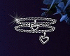 Silver Heart Bracelet L