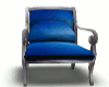 blue silver chair 