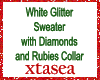 White Glitter Sweater