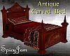 Antq Carved Post Bed Reg