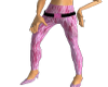 Pink snakeskin pant/belt