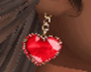 Red Valentine earings