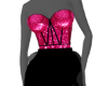 Muse) Black Pink Gown