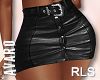 Belted Leather Skirt RLS