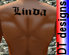 Name Linda back tattoo