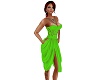 Silk Lace Dress Green