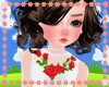 KIDS RED ROSE LOVE DRESS