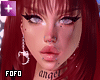 madeline red + bangs