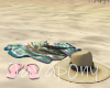 Coastal Beach Towel Hat