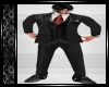 CE Black Suit Maroon Tie