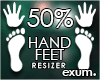 Hand 50% - Feet 50%