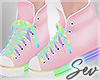 *S Rainbow Pink Converse