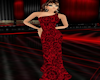 red flowered gown