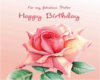 Sister Pink RoseBdayCard