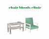 chair bloods clinic verd