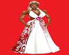 white red gown for mom