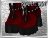 Burgundy Black Boots