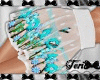 Sheer Aqua Flower Skirt