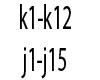 k1-k12 j1-j15 KJ