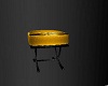Leather and Gold Stool