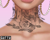 Three Roses Neck Tattoo