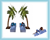 Blue Palm Loungers