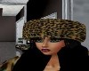 leopard fur hat