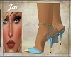 J~BLUE AND GOLD HEEL