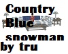 Country Blue Snowman
