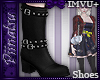 *P* Black Spiked Boots