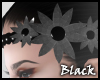 BLACK headband flowers