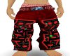 Pacman baggy jeans Red