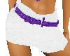 LL-White Shorts/Prp sprk