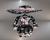 Black Floral hat