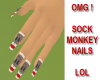 Nails sock monkey dainty