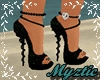 Snake Leather Pumps Blk