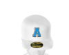 sky blue/white fitted