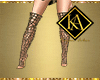 Long Gold Glitter Boots