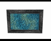 Blue swirls framed