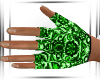 Green Lace Gloves M