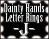 Silver Letter "J" Ring